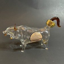Tiger Napoleon Brandy XO Zodiac Collection Figural Blown Glass Empty Bottle