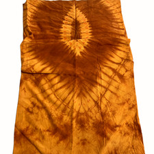 Adire Silk Crepe Brown African