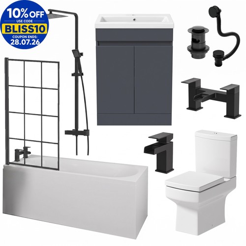 Complete bathroom suite - complete, black