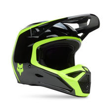 2025  Fox V1 Flow Motocross Helmet Black Yellow Adults