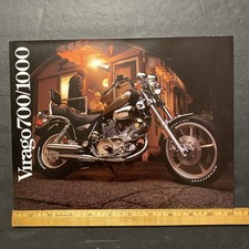 VTG Yamaha Virago 700/1000 1985 Motorcycle Sales Brochure Specs, color glossy