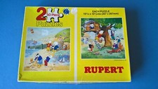 1984 RUPERT JIGSAW PUZZLE- 2 x 50 PIECE - COMPLETE, HESTAIR PUZZLES