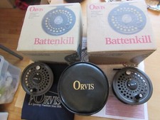 unused orvis battenkill disc drag 7/8 trout fly fishing reel spool boxes pouches