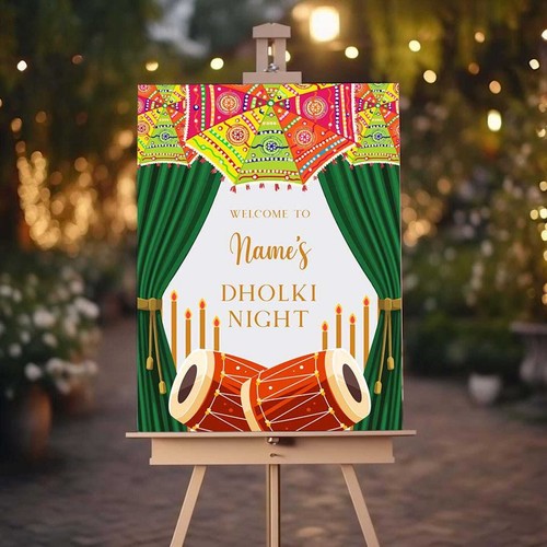 Personalised dholki sign - personalised,