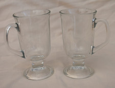 2 X Irish Coffee, cappuccino, latte mocha glasses clear glass