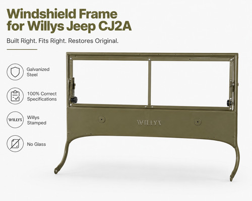 Willys jeep windshield frame - willys,
