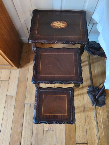 Vintage nesting tables wood - tables,