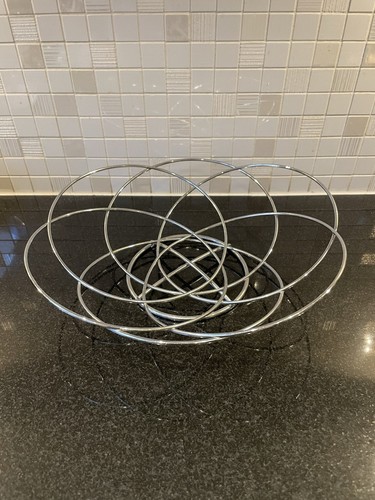 Silver chrome fruit - fruit, basket