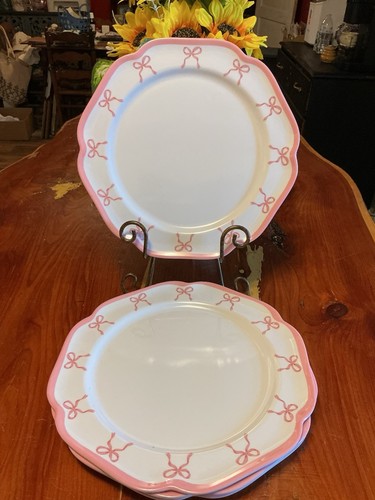 Shabby chic melamine pink bow - chic,