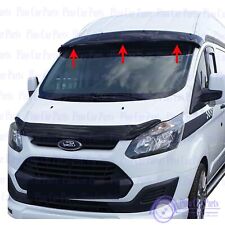 Fits Ford Transit Custom [2012-2017] Black Sun Visor Solid Black Acrylic