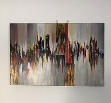 abstract acrylic painting on