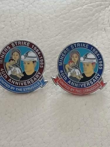 Pair miners strike - miners, badges