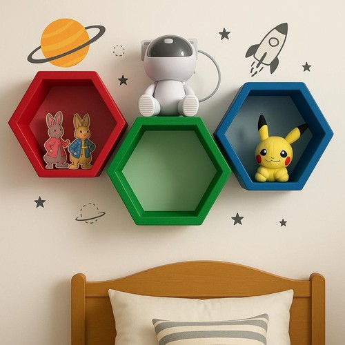 Nursery shelves wall decor - nursery,