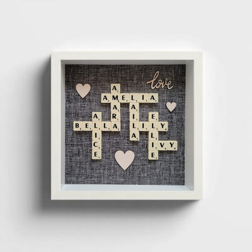 Scrabble art picture - picture, box