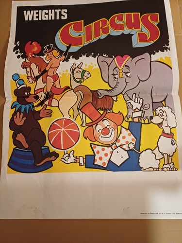 Vintage weights circus poster - weights,