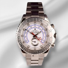 Rolex 44mm Yacht-master II Regatta 18K White Gold Platinum Men's Watch 116689