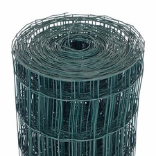 Green Euro Fencing PVC Coated Galvanised Steel Mesh Garden Stock Fencing 1mx25m