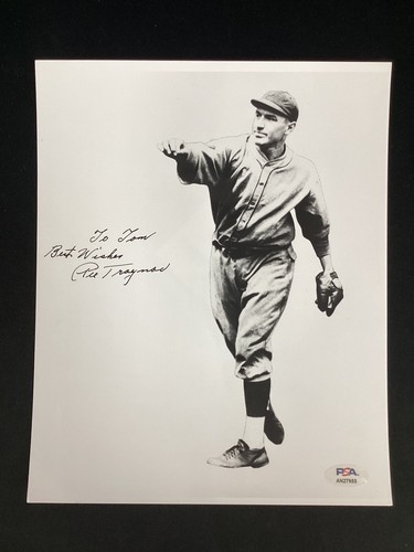 Pie traynor signed photo - signed, 8x10