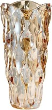 Thickened amber glass vase for