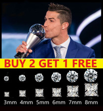 925 Sterling Silver Stud Earrings Set CZ Genuine Cubic Zirconia Men Women Ladies