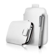 LEATHER PULL TAB SKIN CASE COVER POUCH AND STYLUS FOR VARIOUS BLACKBERRY PHONES