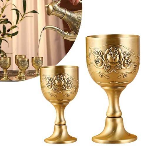 Metal goblet large white wine - goblet,