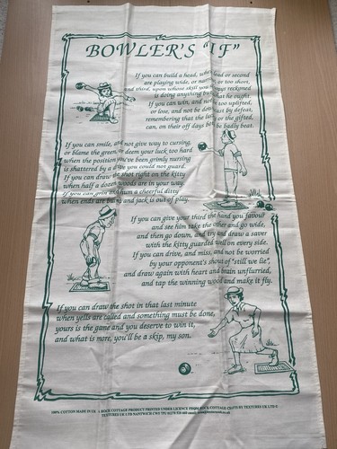 Bowler tea towel - if, 100%
