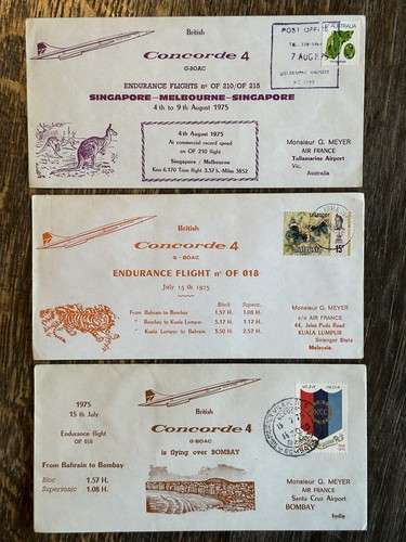 Concorde airmail set 1975 - set,