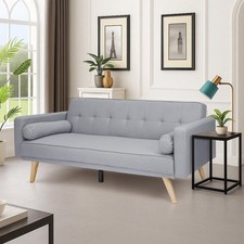 3 Seater Sofa Bed Faux Leather