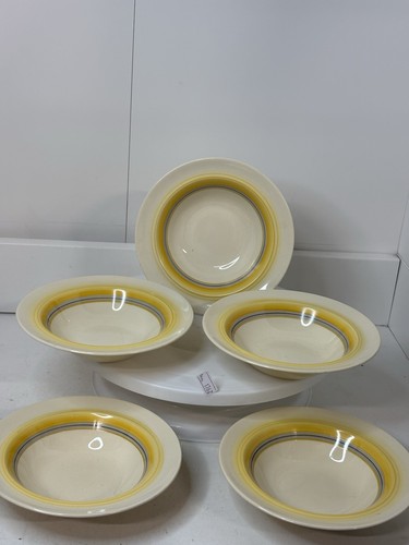 Grays pottery yellow band - pottery,