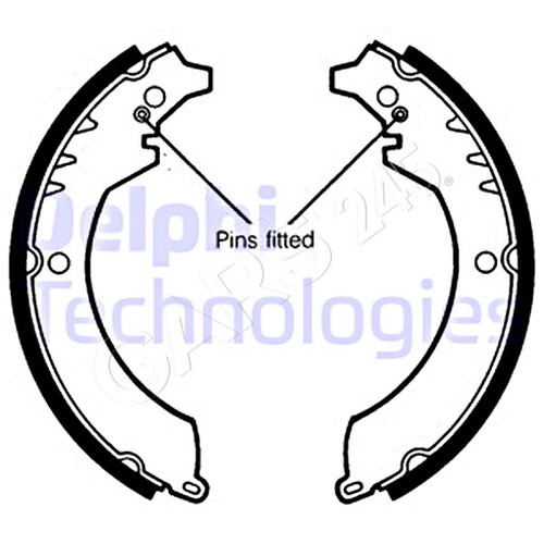 Brake shoe set - shoe, delphi