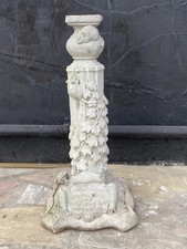 BEAUTIFULLY WEATHERED CAST CONCRETE STONE GARDEN PEDESTAL PILLAR PLINTH MICE
