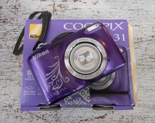 Nikon coolpix L31 digital camera, purple, 16mp with new 8GB SanDisk card, Tested
