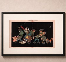 Antique 1895 French Satirical