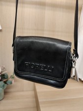 FIORELLI BLACK HANDBAG LEATHER SMALL CROSSBODY SHOULDER BAG SNAP FASTEN WOMENS