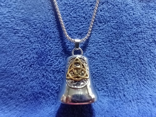 Gold triquetra witches bell - gold,