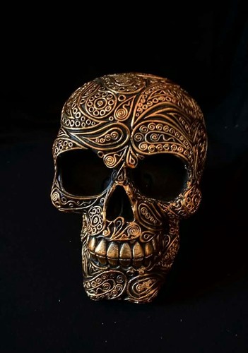 Celtic iron skull resin - skull,