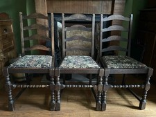 Antique Vintage Oak Ladder