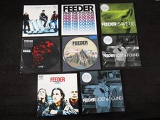 FEEDER - Lot of 8 Echo 1st Press 7" Singles. 1997-2006. Signed! Unplayed!