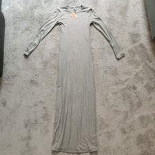 BNWT SKIMS Heather Grey Foil Large L Maxi Dress Shimmer Kim Kardashian Stretch