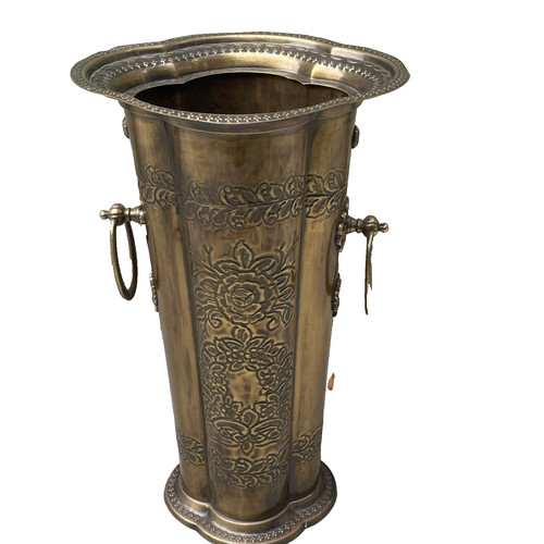 Vtg brass umbrella - brass, stand