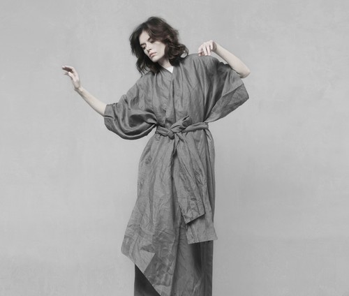 Linen origami poncho kimono - origami,
