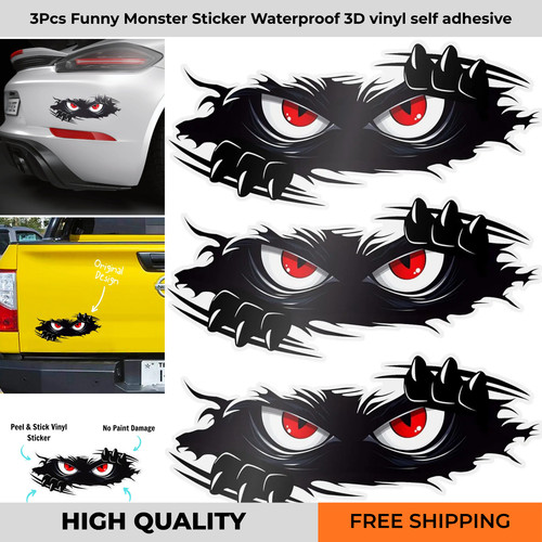 Funny peeking monster car - funny,