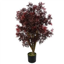 Red Aralia Tree Artificial UV Resistant Outdoor 120cm  Realistic plant