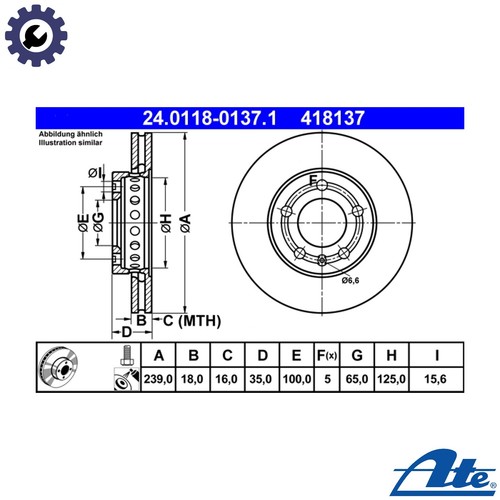 Brake disc 0118 0137 - 2x, 24.0118-0137.1