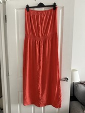 Coral coloured Sleeveless Summer Dress from Next, Size 16