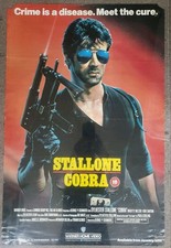 Original 1986 UK Video Store Film Poster COBRA A2 Size Rolled Sylvester Stallone