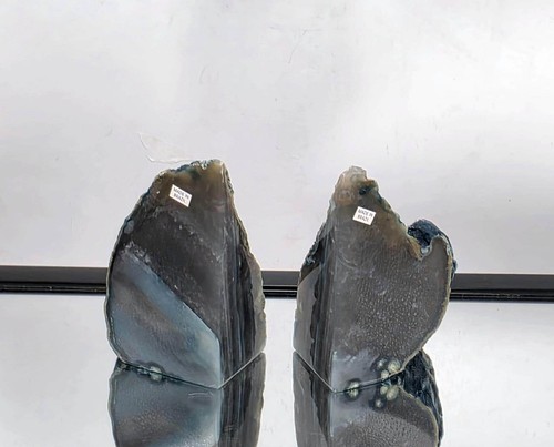 Blue agate quartz crystal - agate,