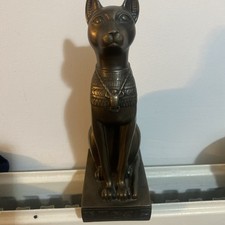 Vintage Veronese 2000 Egyptian Godess Bastet Cat Bronze Effect Figurine Statue9”