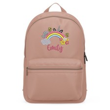 Embroidered Unicorn Rainbow Mini Backpack Personalised Girls Nursery School Gift